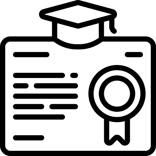 Degree patent interface certificate icon