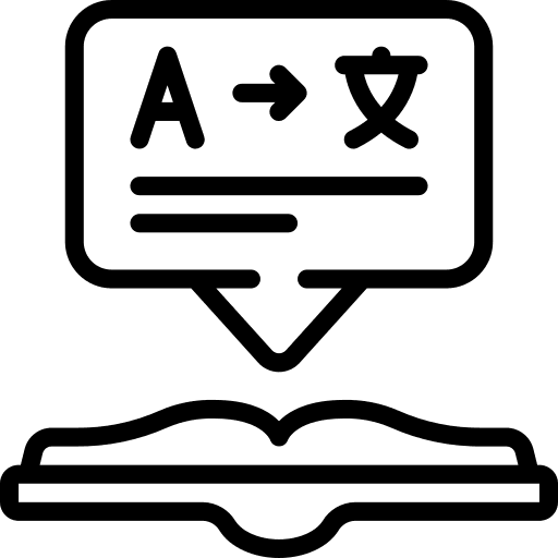 Language education language library icon