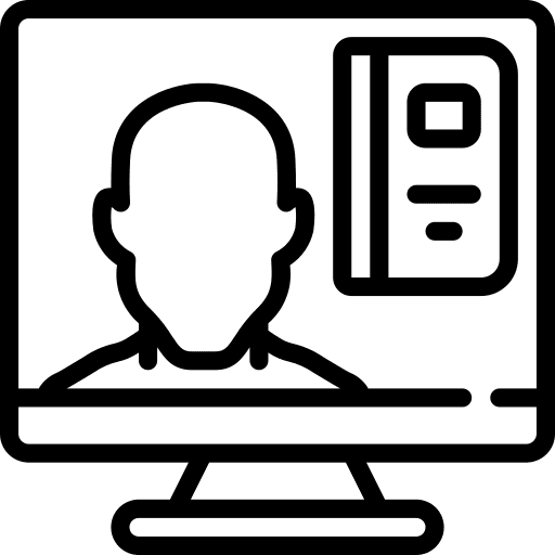 Online learning computer online learning knowledge icon