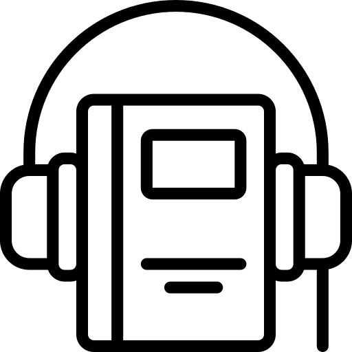 Audio book university education college icon