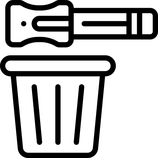 Sharpener trash pencil sharpener icon