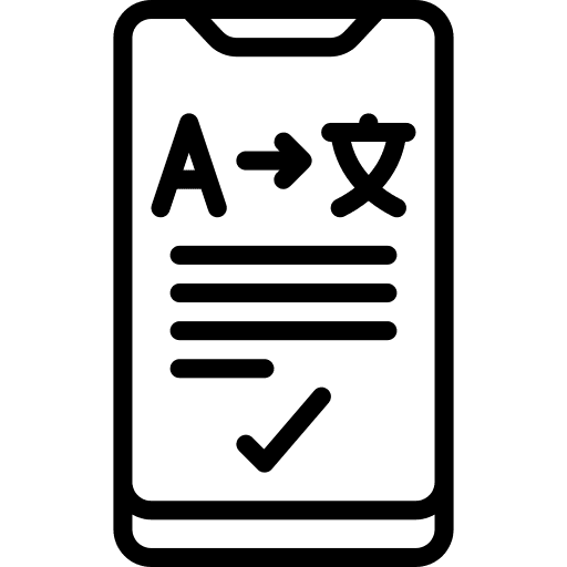 Translator education smartphone mobile phone icon
