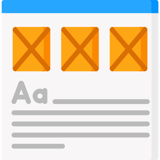 Wireframe page browser edit tools icon Wireframe page browser edit tools icon