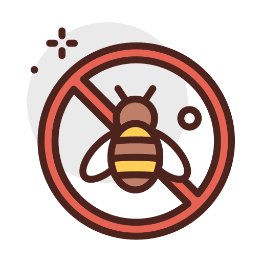Bee farming and gardening forbidden bugs icon