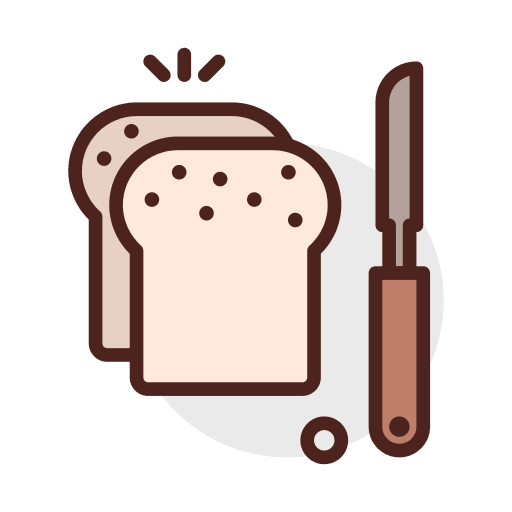 Bread food and restaurant honey bread icon