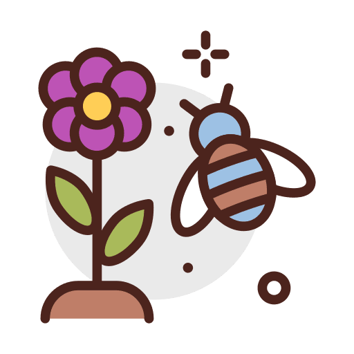 Flower extract flower bee icon
