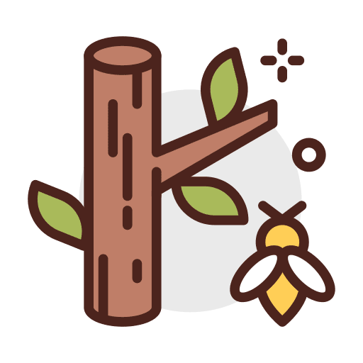 Oak oak farming and gardening bees icon