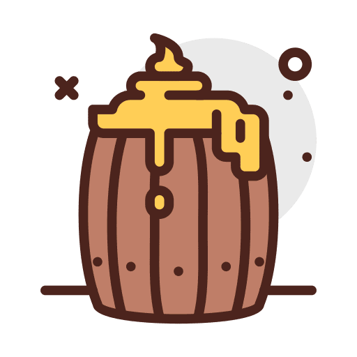 Barrel honey deposit farming and gardening icon