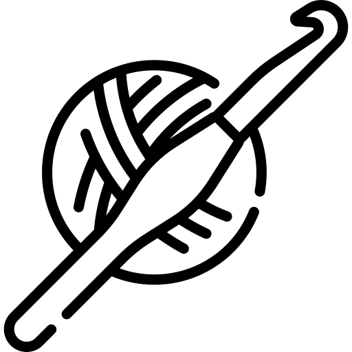 Knitting needles tools dressmaker thread icon