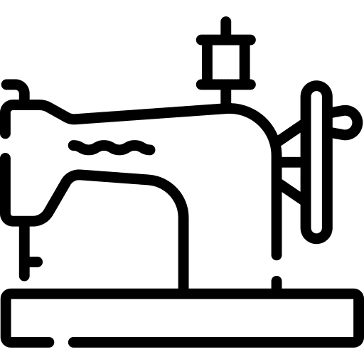 Vintage sewing machine furniture and household diy icon Vintage sewing machine furniture and household diy icon