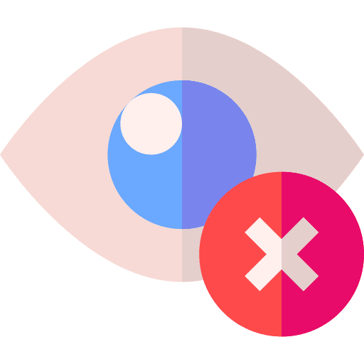 Closed eyes forbidden prohibition vision icon