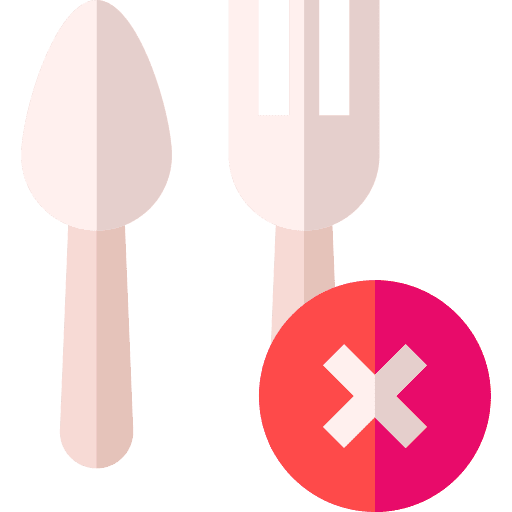 Eid mubarak ramadan sign no food icon