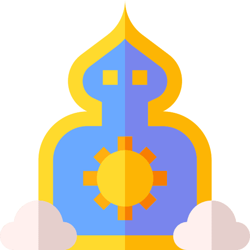 Dzuhur sun mosque day icon Dzuhur sun mosque day icon