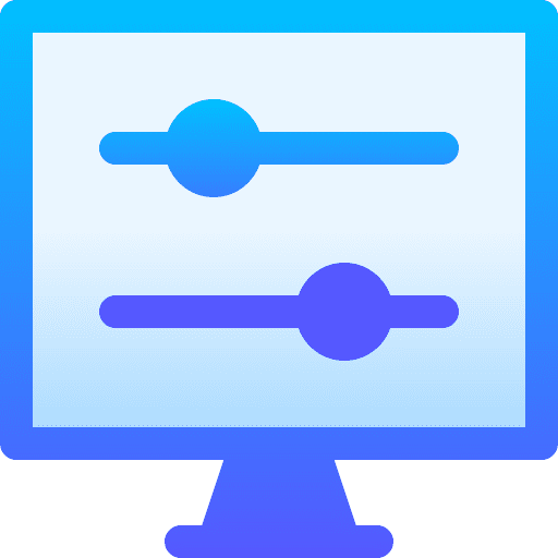 Control pc screen pc monitor control icon