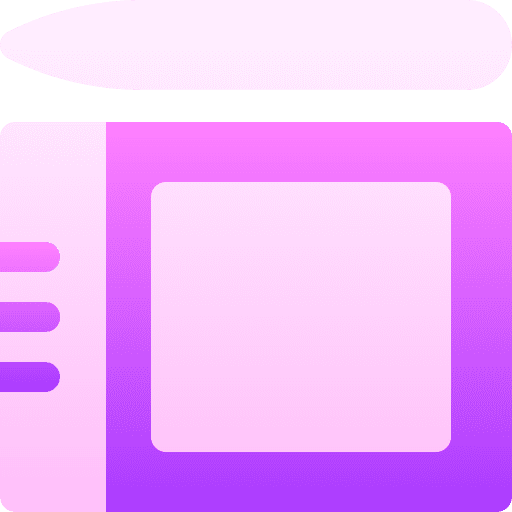 Drawing tablet illustration pen art and design icon