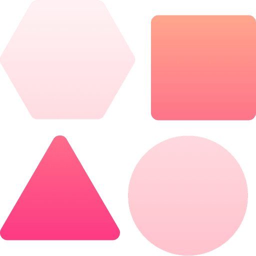 Geometrical shapes diverse interface hexagon icon