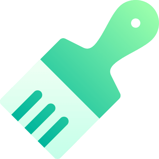 Paint brush construction and tools artist edit tools icon