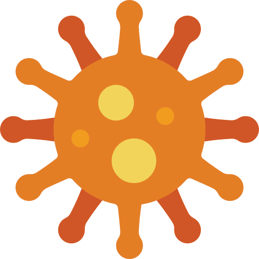Bacteria coronavirus covid 19 mold icon