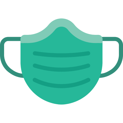 Mask coronavirus infection bacteria icon