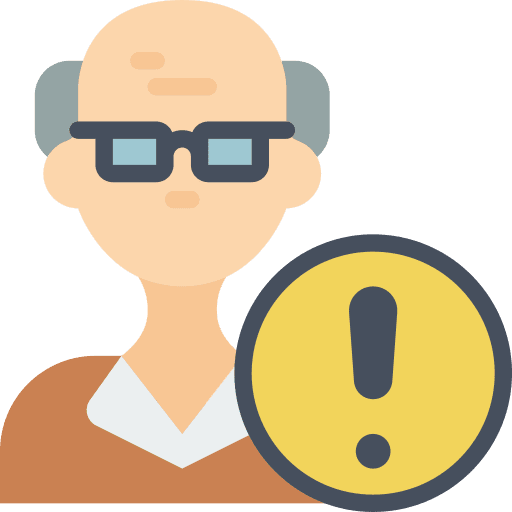 Elderly elderly virus infection icon