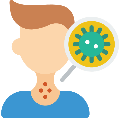 Sore throat medical coronavirus healthcare and medical icon
