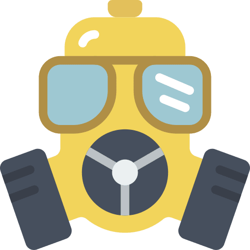 Gas mask virus sick healthcare and medical icon