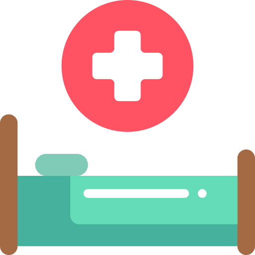 Hospital bed virus hospital bed healthcare icon