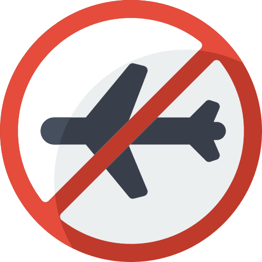 No flight covid 19 no flight disease icon