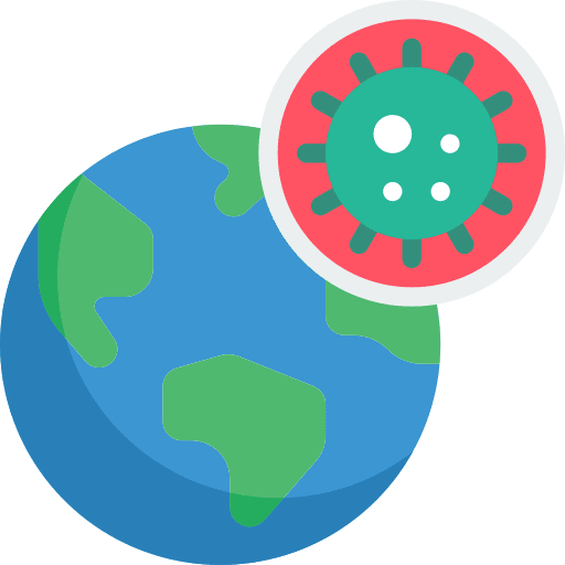 Pandemic bacteria biology coronavirus icon
