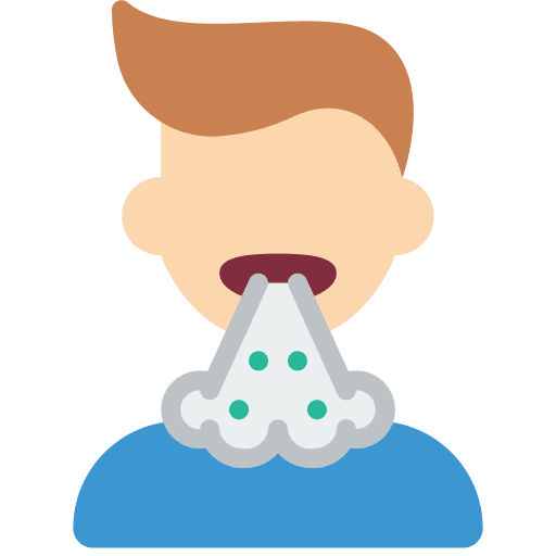 Cough bacteria disease coronavirus icon