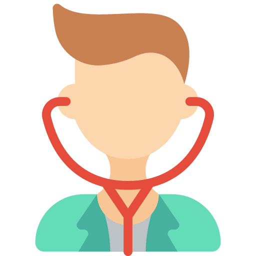 Doctor healthcare and medical bacteria coronavirus icon