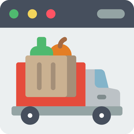 Food delivery food delivery bacteria covid 19 icon