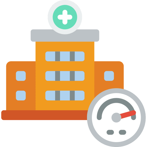 Hospital bacteria covid 19 virus icon
