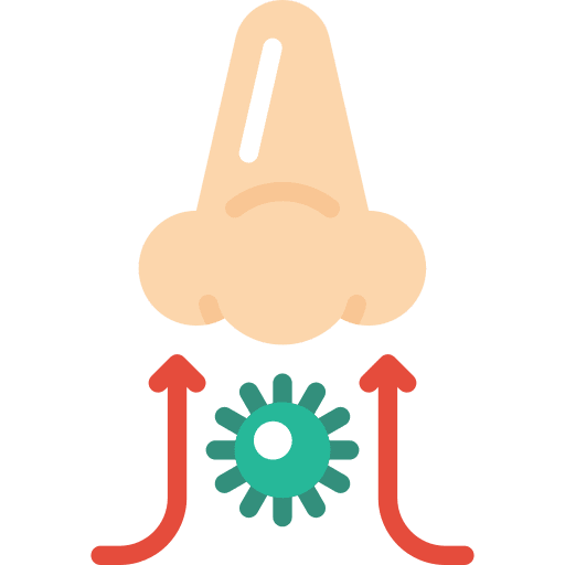 Nose nose coronavirus covid 19 icon