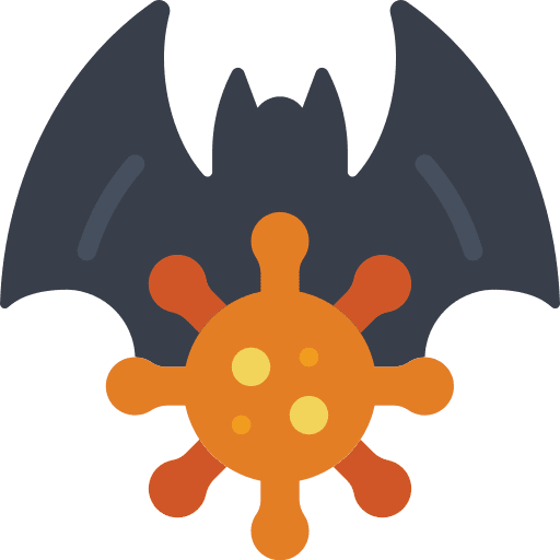 Bat bat coronavirus healthcare and medical icon