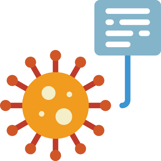 Virus bacteria coronavirus covid 19 icon