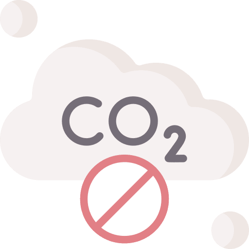 No co2 weather prohibition icon