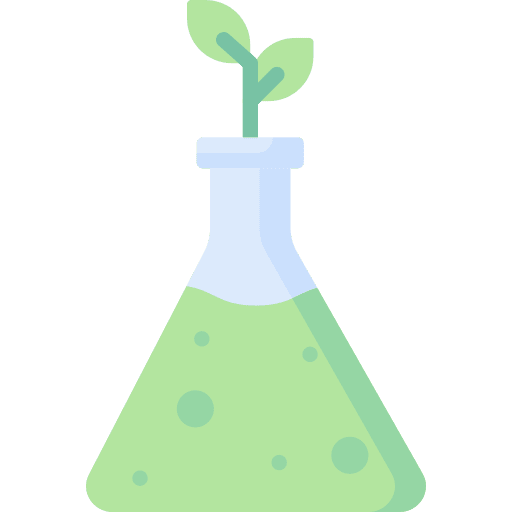 Flask leaf sprout flask icon Flask leaf sprout flask icon