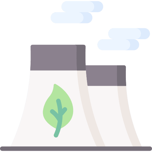 Nuclear plant power plant chimney ecology and environment icon Nuclear plant power plant chimney ecology and environment icon