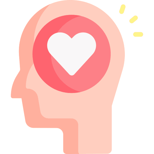 Love love and romance emotion mind icon