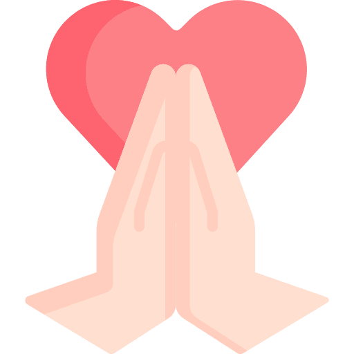 Meditation love hands heart icon Meditation love hands heart icon