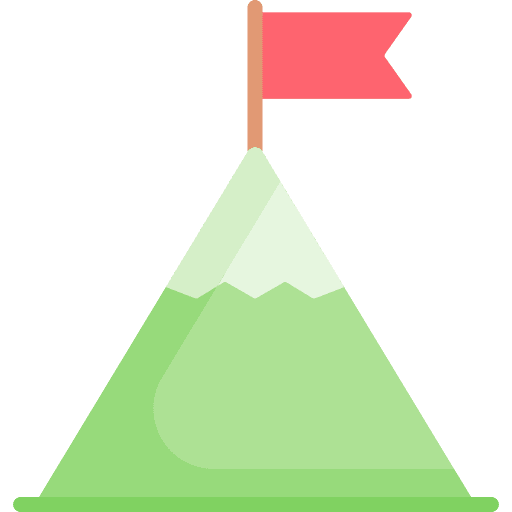 Goal mountain achievement mission icon Goal mountain achievement mission icon