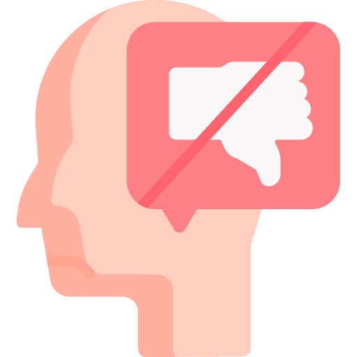 Negative thinking sad healthcare and medical emotion icon Negative thinking sad healthcare and medical emotion icon