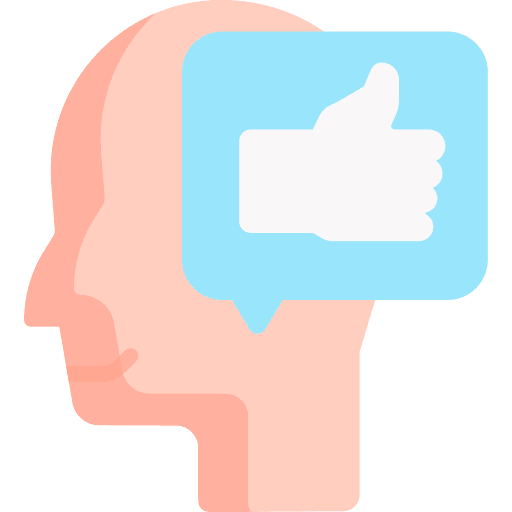 Positive thinking speech bubble thumbs up wellness icon Positive thinking speech bubble thumbs up wellness icon