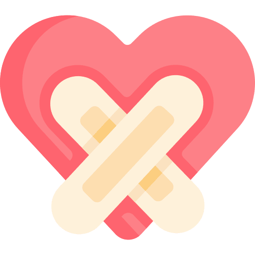 Heart valentines forgiveness plaster icon Heart valentines forgiveness plaster icon