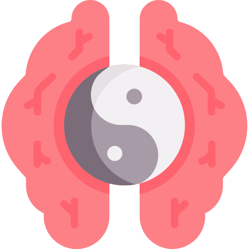 Stress management yin yang wellness psychology icon Stress management yin yang wellness psychology icon
