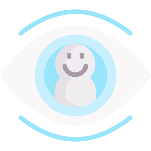 Visualize visibility optimistic perception icon Visualize visibility optimistic perception icon