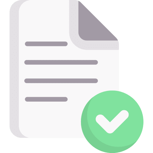 File checked fact completion icon