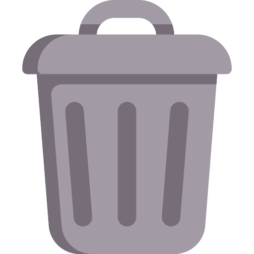 Garbage bin files and folders garbage icon