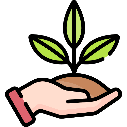 Planting leaf agriculture farming and gardening icon